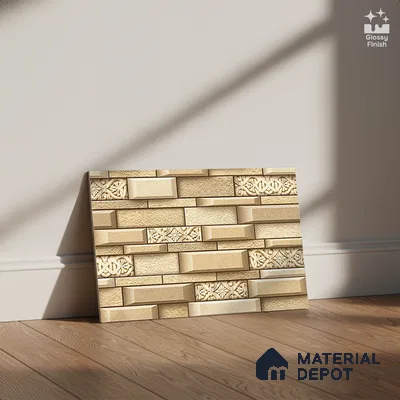 TL 05778 Slate Cream 450x300 mm Glossy Finish Ceramic Wall Tile - 7 mm