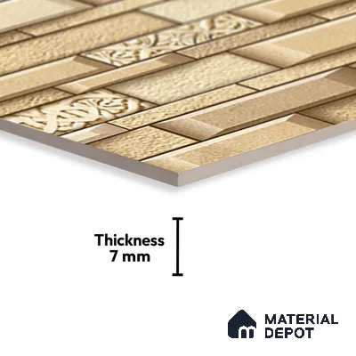 TL 05778 Slate Cream 450x300 mm Glossy Finish Ceramic Wall Tile - 7 mm