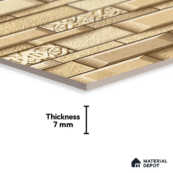 TL 05778 Slate Cream 450x300 mm Glossy Finish Ceramic Wall Tile - 7 mm