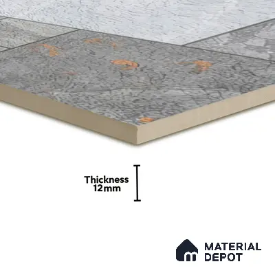 Budget Friendly Stone Look Value for Money Parking Slate Grey Floor Tile 16 x 16 inch | TL 00660 | Vitrified Matte Finish Tile - 12 mm | Suitable For Parking, Outdoor, Balcony & Terrace | Pattern Alignment May Vary | 2-3 mm Spacer is Mandatory
