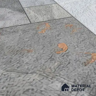 Budget Friendly Stone Look Value for Money Parking Slate Grey Floor Tile 16 x 16 inch | TL 00660 | Vitrified Matte Finish Tile - 12 mm | Suitable For Parking, Outdoor, Balcony & Terrace | Pattern Alignment May Vary | 2-3 mm Spacer is Mandatory
