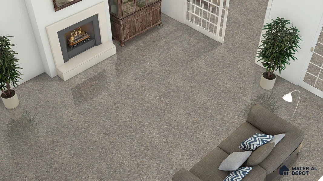 Double Charge Floor & Wall Tile TL 00977 Dualcore Slate Grey 2 ft x 2 ft Vitrified Glossy Finish - 9 mm | Suitable for Bedroom, Living Room, Office & Bathroom Wall