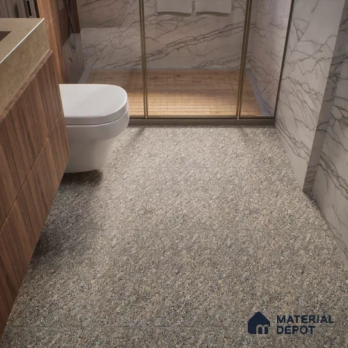 Double Charge Floor & Wall Tile TL 00977 Dualcore Slate Grey 2 ft x 2 ft Vitrified Glossy Finish - 9 mm | Suitable for Bedroom, Living Room, Office & Bathroom Wall