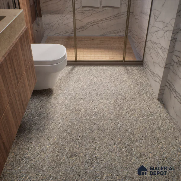 Double Charge Floor & Wall Tile TL 00977 Dualcore Slate Grey 2 ft x 2 ft Vitrified Glossy Finish - 9 mm | Suitable for Bedroom, Living Room, Office & Bathroom Wall