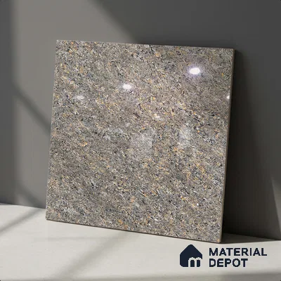 Double Charge Floor & Wall Tile TL 00977 Dualcore Slate Grey 2 ft x 2 ft Vitrified Glossy Finish - 9 mm | Suitable for Bedroom, Living Room, Office & Bathroom Wall