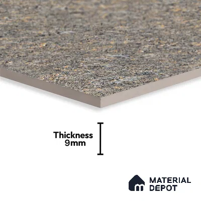 Double Charge Floor & Wall Tile TL 00977 Dualcore Slate Grey 2 ft x 2 ft Vitrified Glossy Finish - 9 mm | Suitable for Bedroom, Living Room, Office & Bathroom Wall