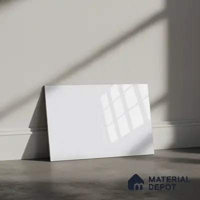 Plain Wall Tile TL 00617 A Light Slate White 12 x 18 inch Glossy Finish High Definition Digital Ceramic Tile - 6 mm