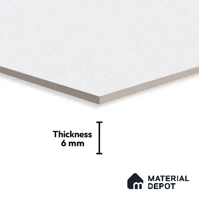 Plain Wall Tile TL 00617 A Light Slate White 12 x 18 inch Glossy Finish High Definition Digital Ceramic Tile - 6 mm