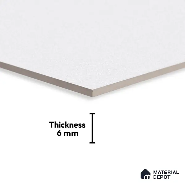 Plain Wall Tile TL 00617 A Light Slate White 12 x 18 inch Glossy Finish High Definition Digital Ceramic Tile - 6 mm