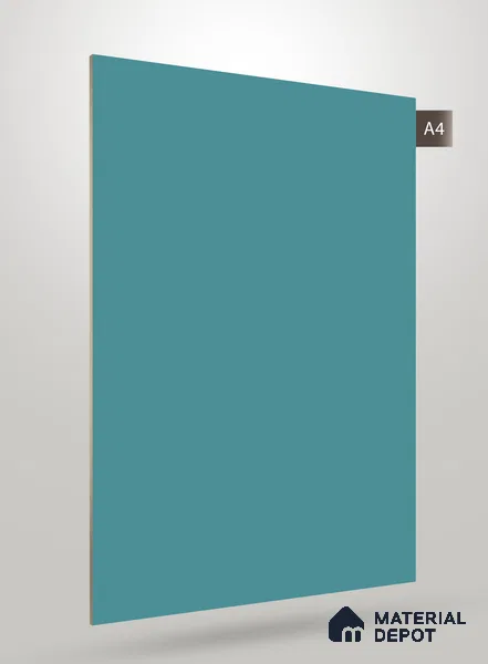 Blue Solid Colors Look SM 124 8 ft x 4 ft Super Matte Finish Decorative Laminate - 1 mm | Suitable for Living Room, Kitchen, Office