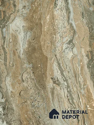 Brown Marble Look SM 448 8 ft x 4 ft Super Matte Finish Decorative Laminate - 1 mm | Suitable for TV Unit, Wardrobe, Kitchen Cabinets