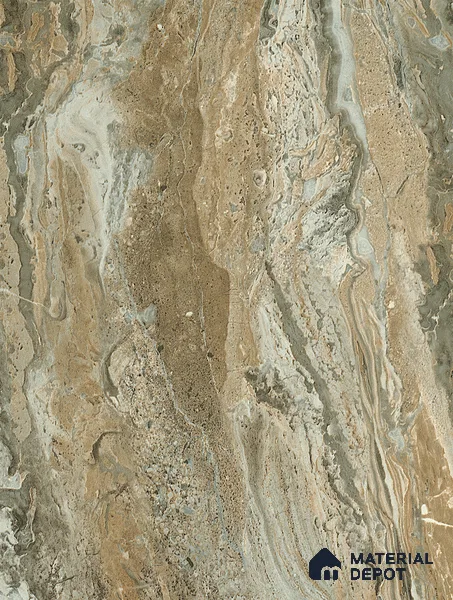Brown Marble Look SM 448 8 ft x 4 ft Super Matte Finish Decorative Laminate - 1 mm | Suitable for TV Unit, Wardrobe, Kitchen Cabinets