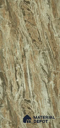 Brown Marble Look SM 448 8 ft x 4 ft Super Matte Finish Decorative Laminate - 1 mm | Suitable for TV Unit, Wardrobe, Kitchen Cabinets