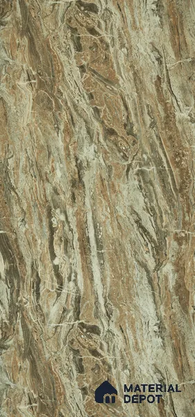 Brown Marble Look SM 448 8 ft x 4 ft Super Matte Finish Decorative Laminate - 1 mm | Suitable for TV Unit, Wardrobe, Kitchen Cabinets