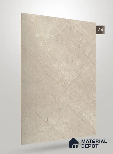 Beige Marble Look SM 595 8 ft x 4 ft Super Matte Finish Decorative Laminate - 1 mm | Suitable for TV Unit, Wardrobe, Kitchen Cabinets