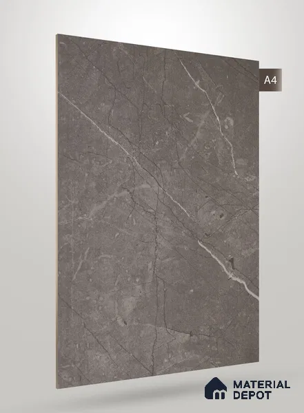 Brown Marble Look SM 596 8 ft x 4 ft Super Matte Finish Decorative Laminate - 1 mm | Suitable for TV Unit, Wardrobe, Kitchen Cabinets