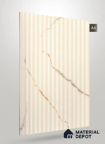 Marble Fluted SM 600 8 ft x 4 ft Super Matte Finish Decorative Laminate - 1 mm | Suitable for TV Unit,Wardrobe, Kitchen Cabinets