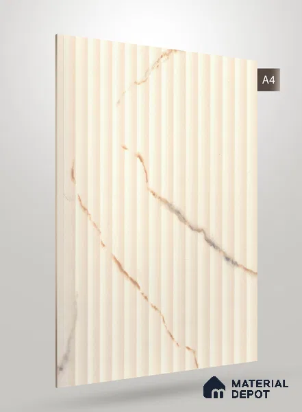 Marble Fluted SM 600 8 ft x 4 ft Super Matte Finish Decorative Laminate - 1 mm | Suitable for TV Unit,Wardrobe, Kitchen Cabinets