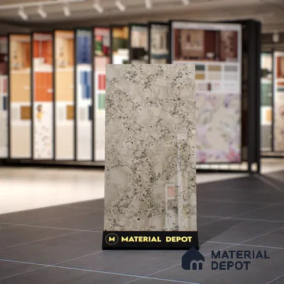 Marble Floor & Wall Tile TL 04411 Pista Smoke 4 ft x 2 ft Glossy Finish Granite Look Double Charge Vitrified Tile - 9 mm