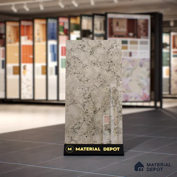 Marble Floor & Wall Tile TL 04411 Pista Smoke 4 ft x 2 ft Glossy Finish Granite Look Double Charge Vitrified Tile - 9 mm