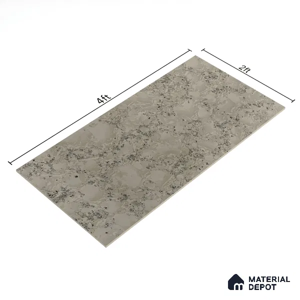 Marble Floor & Wall Tile TL 04411 Pista Smoke 4 ft x 2 ft Glossy Finish Granite Look Double Charge Vitrified Tile - 9 mm
