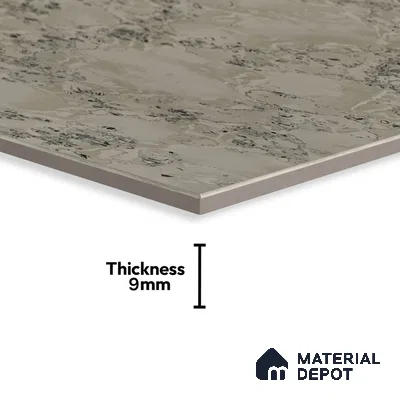 Marble Floor & Wall Tile TL 04411 Pista Smoke 4 ft x 2 ft Glossy Finish Granite Look Double Charge Vitrified Tile - 9 mm