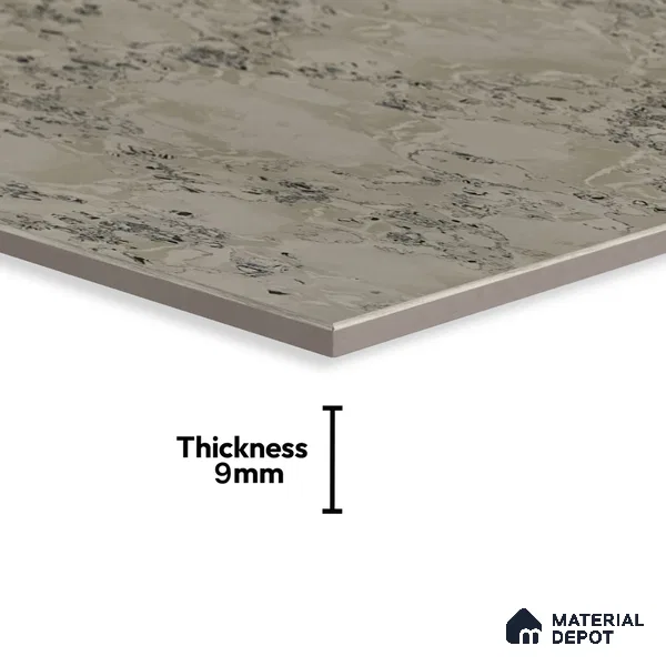 Marble Floor & Wall Tile TL 04411 Pista Smoke 4 ft x 2 ft Glossy Finish Granite Look Double Charge Vitrified Tile - 9 mm