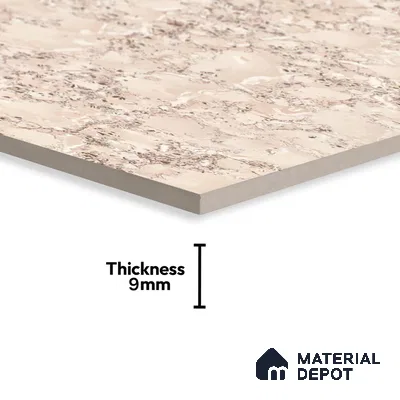 Marble Floor & Wall Tile | TL 05530 Smoke Wonder | 4 ft x 2 ft | Double Charged Glossy Finish Vitrified Tile - 9 mm | Suitable For Living Room, Bedroom, Kitchen (Sample)