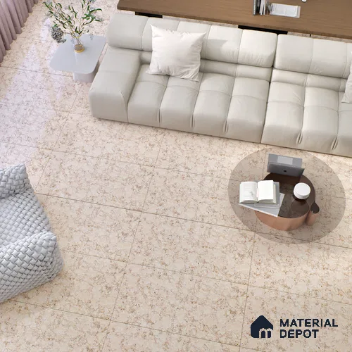 Marble Floor & Wall Tile | TL 05530 Smoke Wonder | 4 ft x 2 ft | Double Charged Glossy Finish Vitrified Tile - 9 mm | Suitable For Living Room, Bedroom, Kitchen