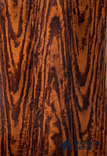 Smoked Tiger Wood 2440x1220 mm Silicon Natural Veneer - 3.7 mm