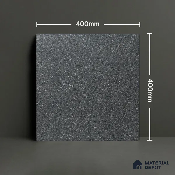 Budget Friendly Plain Look Value for Money Parking Smoky Grey Floor Tile 16 x 16 inch | TL 00656 | Vitrified Matte Finish Tile - 12 mm | Suitable For Parking, Outdoor, Balcony & Terrace | Pattern Alignment May Vary | 2-3 mm Spacer is Mandatory