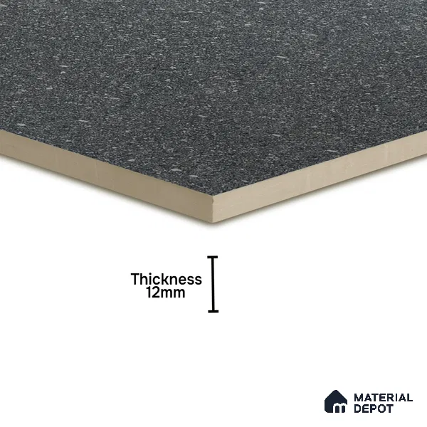 Budget Friendly Plain Look Value for Money Parking Smoky Grey Floor Tile 16 x 16 inch | TL 00656 | Vitrified Matte Finish Tile - 12 mm | Suitable For Parking, Outdoor, Balcony & Terrace | Pattern Alignment May Vary | 2-3 mm Spacer is Mandatory