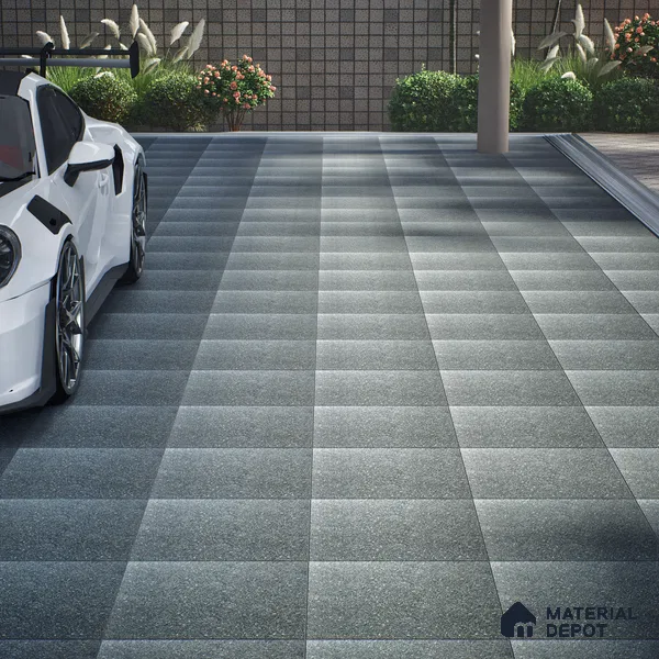 Budget Friendly Plain Look Value for Money Parking Smoky Grey Floor Tile 16 x 16 inch | TL 00656 | Vitrified Matte Finish Tile - 12 mm | Suitable For Parking, Outdoor, Balcony & Terrace | Pattern Alignment May Vary | 2-3 mm Spacer is Mandatory