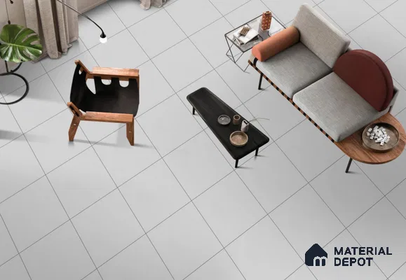 TL 00569 SMoky Grey 2 ft x 2 ft Matte Finish Digital Porcelain Floor & Wall Tile - 9.5 mm (Sample)