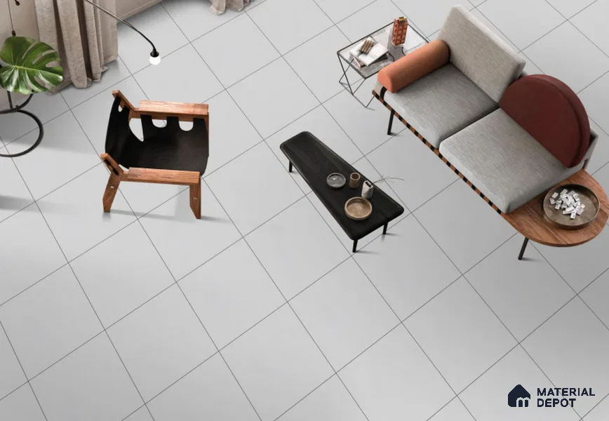 TL 00569 SMoky Grey 2 ft x 2 ft Matte Finish Digital Porcelain Floor & Wall Tile - 9.5 mm (Sample)