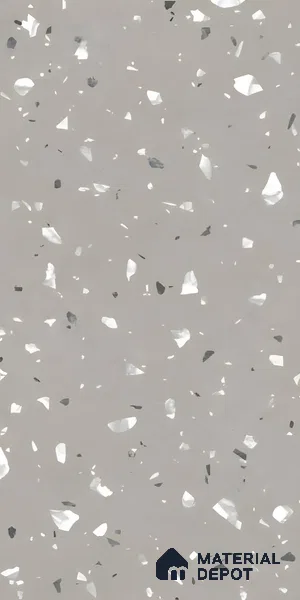 Terrazzo Floor & Wall Tile | TL 06318 Smoky Grey | 4 ft x 2 ft Matte Finish Vitrified Tile - 9 mm | Suitable For Living Room, Bedroom, Bathroom (Sample)