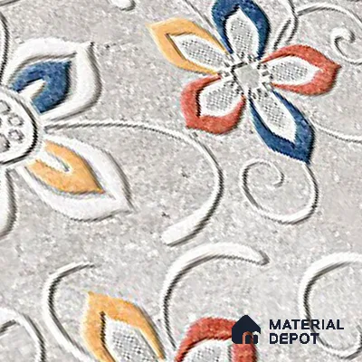 TL 01886 D Whitish Grey Highlighter 2 18 x 12 inch Glossy Finish Ceramic Wall Tile - 6 mm
