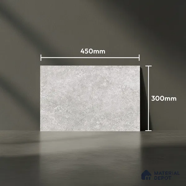 TL 01886 A Smoky Grey Dark 18 x 12 inch Glossy Finish Ceramic Wall Tile - 6 mm