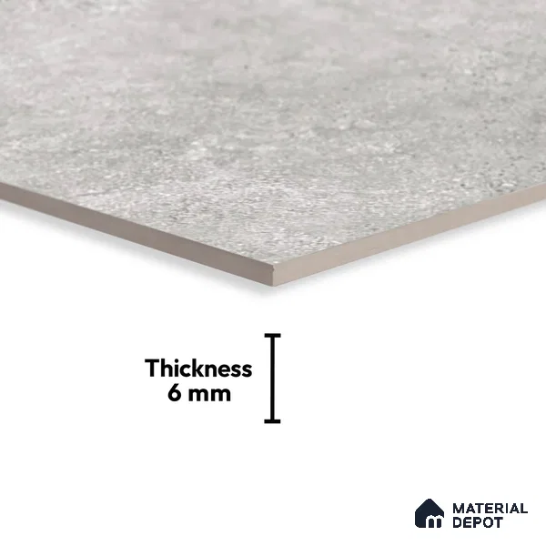 TL 01886 A Smoky Grey Dark 18 x 12 inch Glossy Finish Ceramic Wall Tile - 6 mm
