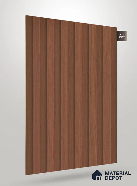 Wooden Fluted SN 592 8 ft x 4 ft Texture Finish Decorative Laminate - 1 mm | Suitable for TV Unit,Wardrobe, Kitchen Cabinets