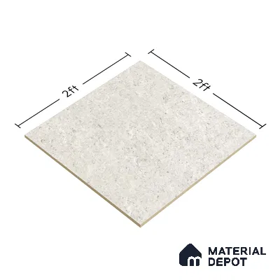TL 06320 Snow White 2 ft x 2 ft High Gloss Finish Vitrified Wall & Floor Tile - 9 mm (Sample)