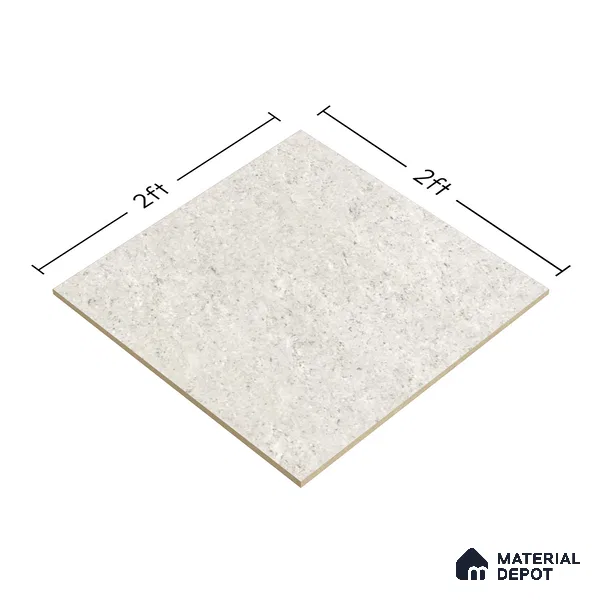 TL 06320 Snow White 2 ft x 2 ft High Gloss Finish Vitrified Wall & Floor Tile - 9 mm (Sample)