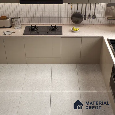 TL 06320 Snow White 2 ft x 2 ft High Gloss Finish Vitrified Wall & Floor Tile - 9 mm (Sample)