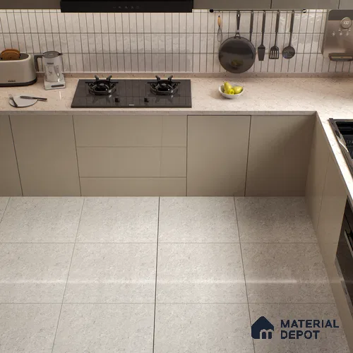 TL 06320 Snow White 2 ft x 2 ft High Gloss Finish Vitrified Wall & Floor Tile - 9 mm