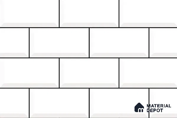 TL 01944 A Snow White Light 18 x 12 inch Glossy Finish Ceramic Wall Tile - 6 mm