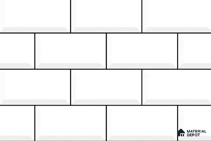 TL 01944 A Snow White Light 18 x 12 inch Glossy Finish Ceramic Wall Tile - 6 mm