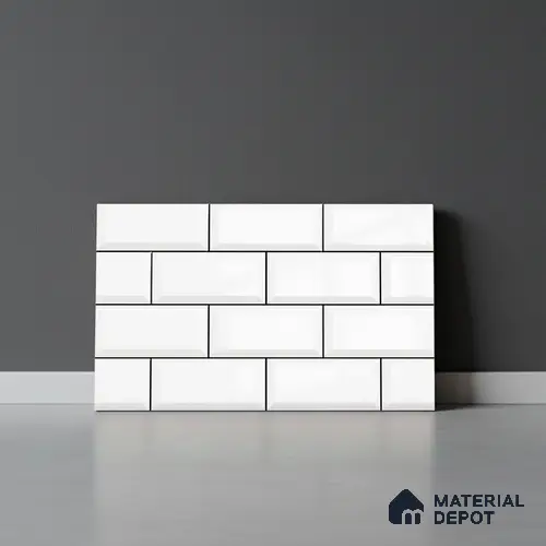 TL 01944 A Snow White Light 18 x 12 inch Glossy Finish Ceramic Wall Tile - 6 mm