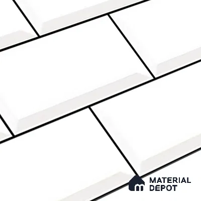TL 01944 A Snow White Light 18 x 12 inch Glossy Finish Ceramic Wall Tile - 6 mm