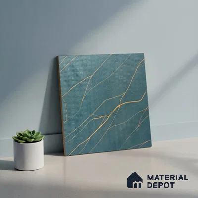 TL 02147 D Ocean Azul Pattern 4 12 x 12 inch Matte Finish Ceramic Floor Tile - 6 mm (Sample)