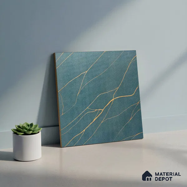 TL 02147 D Ocean Azul Pattern 4 12 x 12 inch Matte Finish Ceramic Floor Tile - 6 mm (Sample)